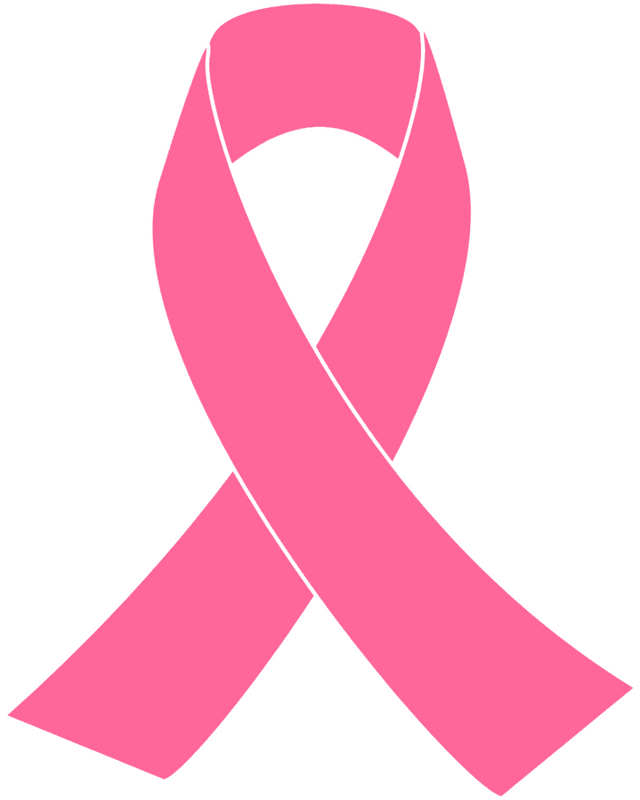 Pink breast cancer awareness ribbon